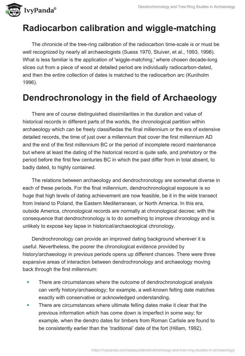 Dendrochronology and Tree-Ring Studies in Archaeology. Page 5