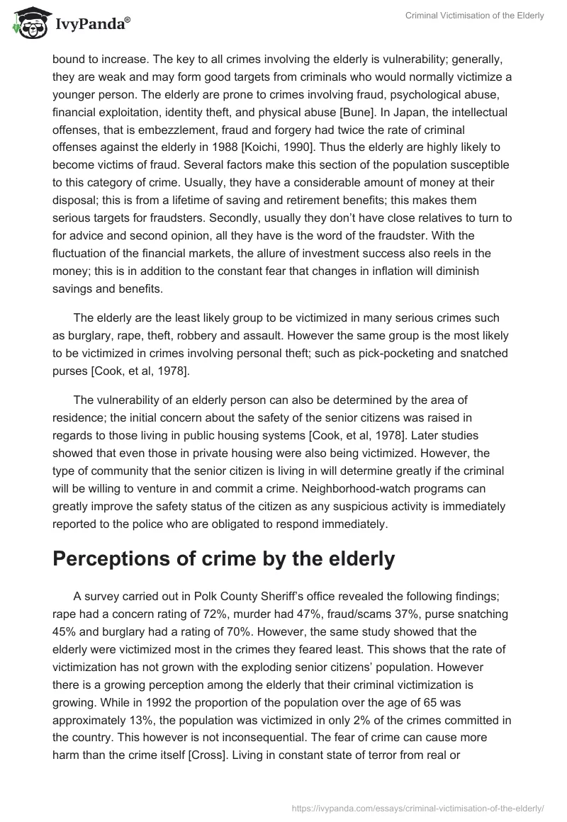 Criminal Victimisation of the Elderly. Page 2