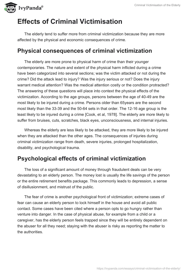 Criminal Victimisation of the Elderly. Page 4