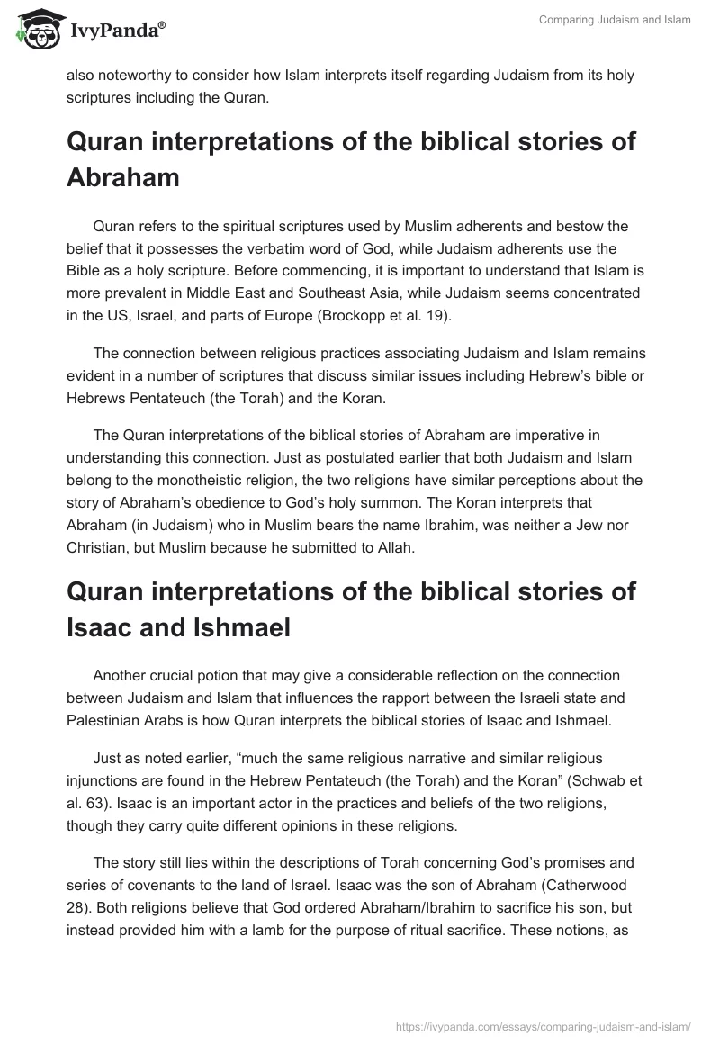 Comparing Judaism and Islam. Page 4