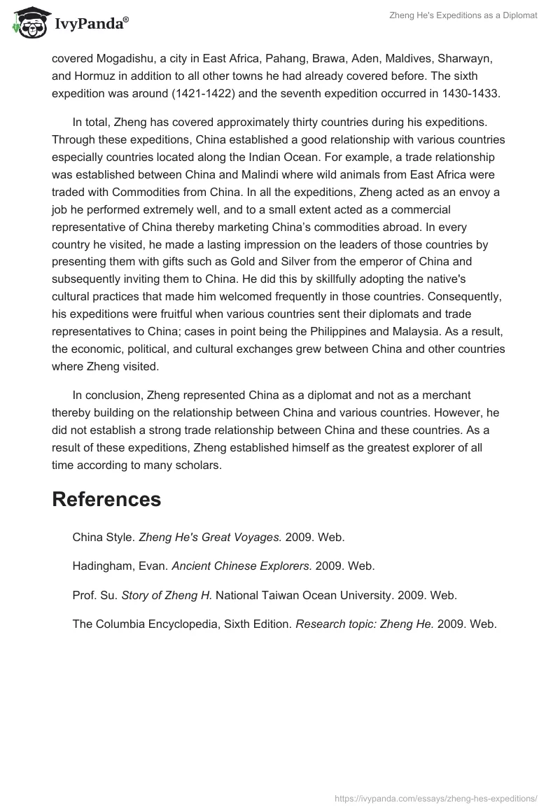 Zheng He's Expeditions as a Diplomat. Page 2