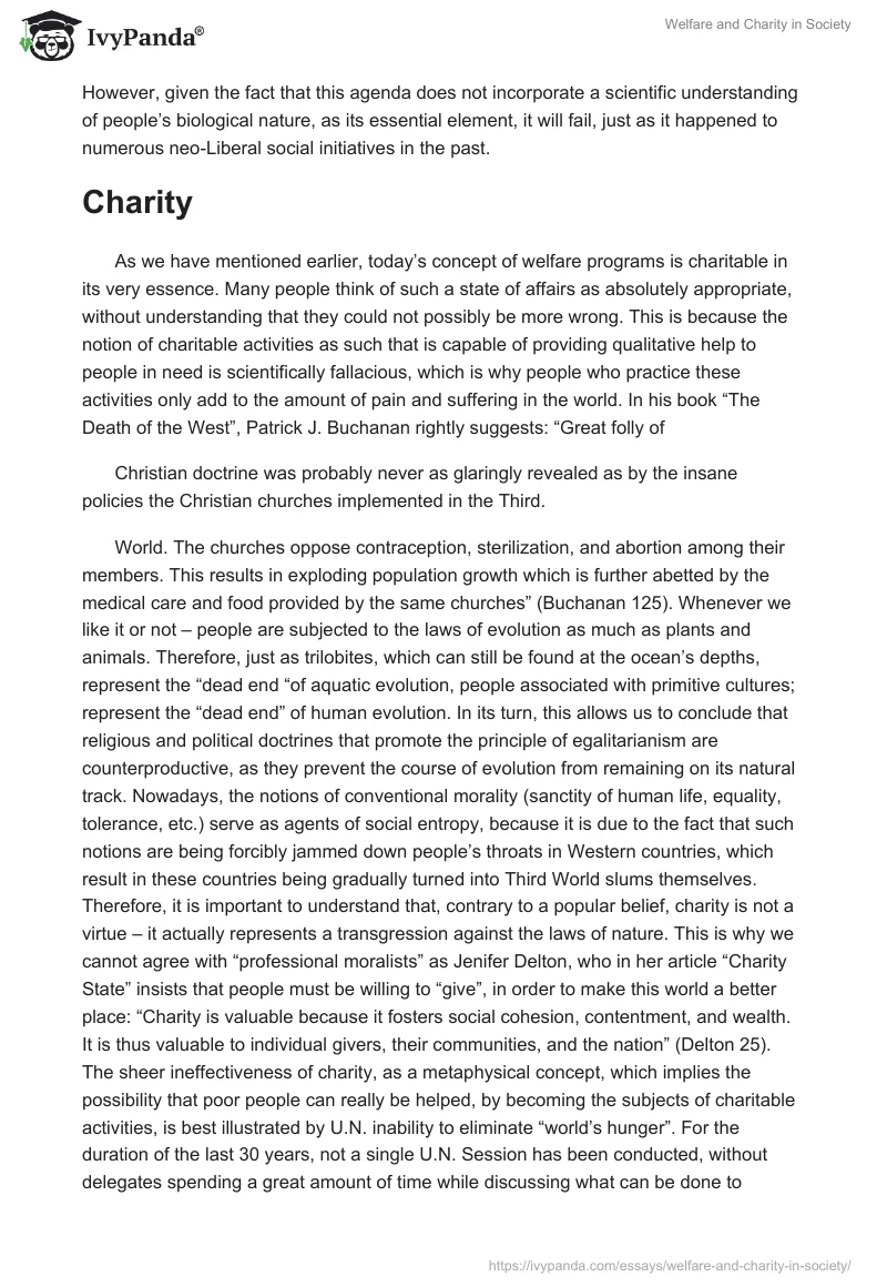 Welfare and Charity in Society. Page 4