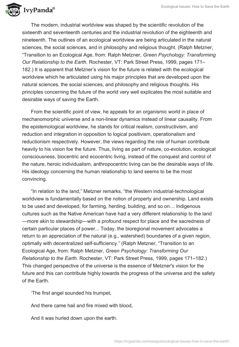 Ecological Issues: How to Save the Earth. Page 2