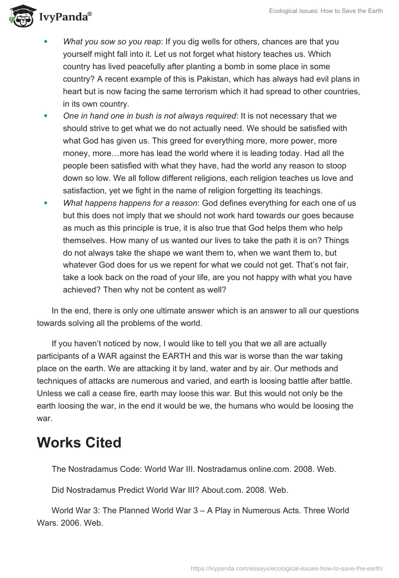 Ecological Issues: How to Save the Earth. Page 5