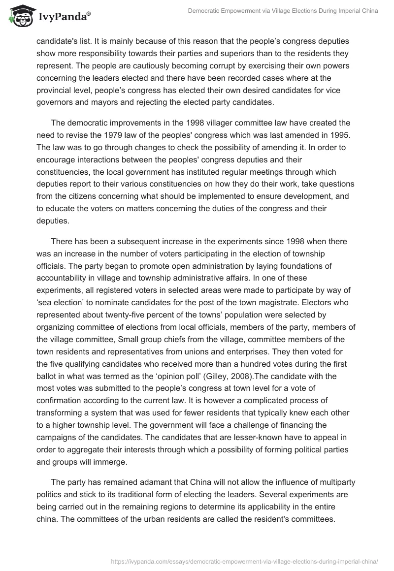 Democratic Empowerment via Village Elections During Imperial China. Page 4