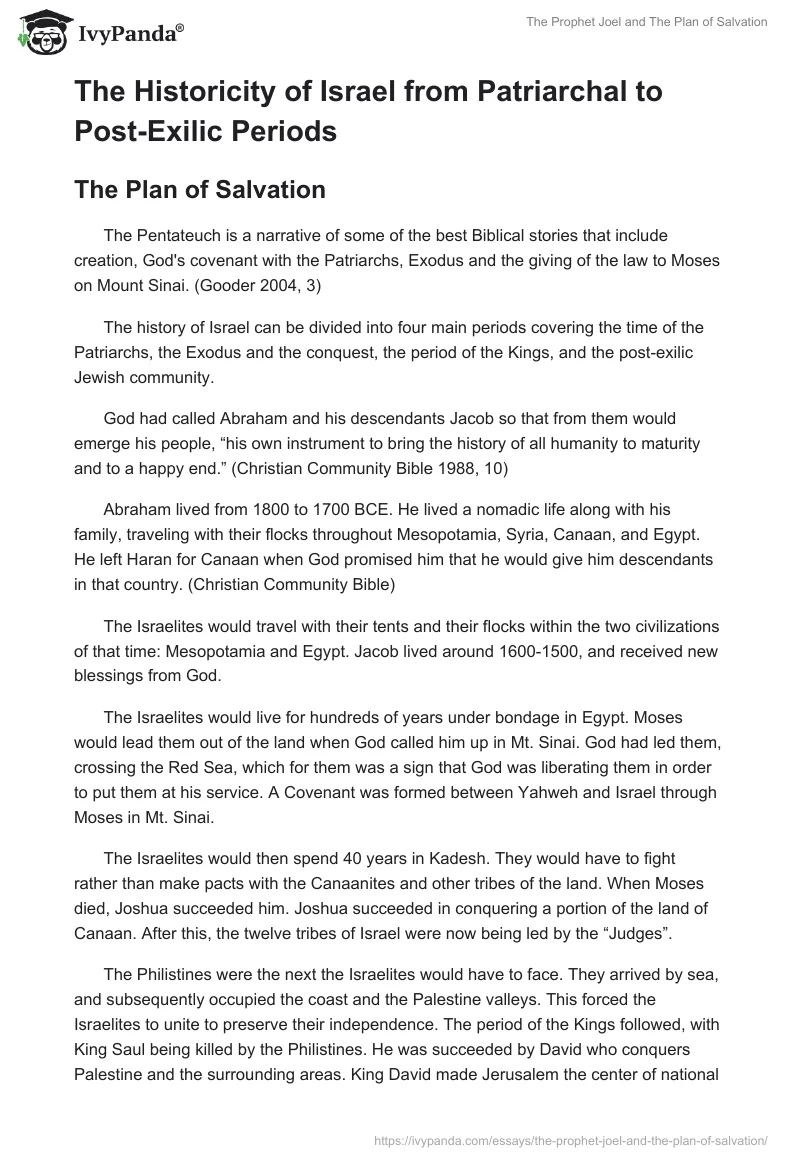 The Prophet Joel and The Plan of Salvation. Page 2