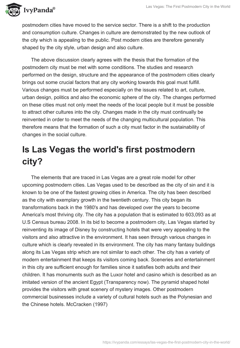Las Vegas: The First Postmodern City in the World. Page 4