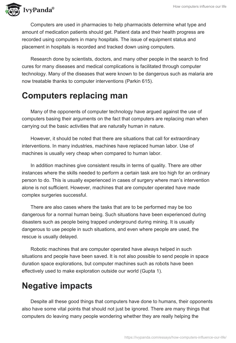 How Computers Affect Our Lives. Page 5