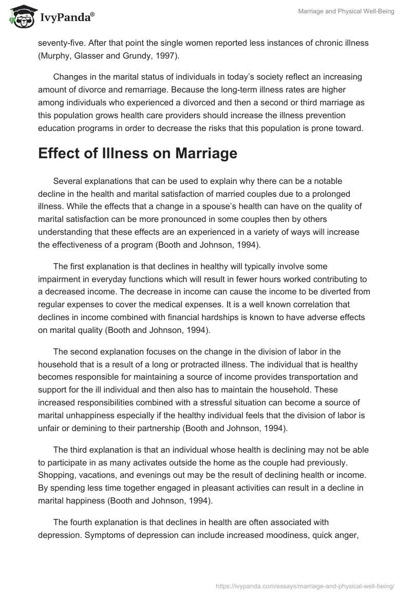 Marriage and Physical Well-Being. Page 5
