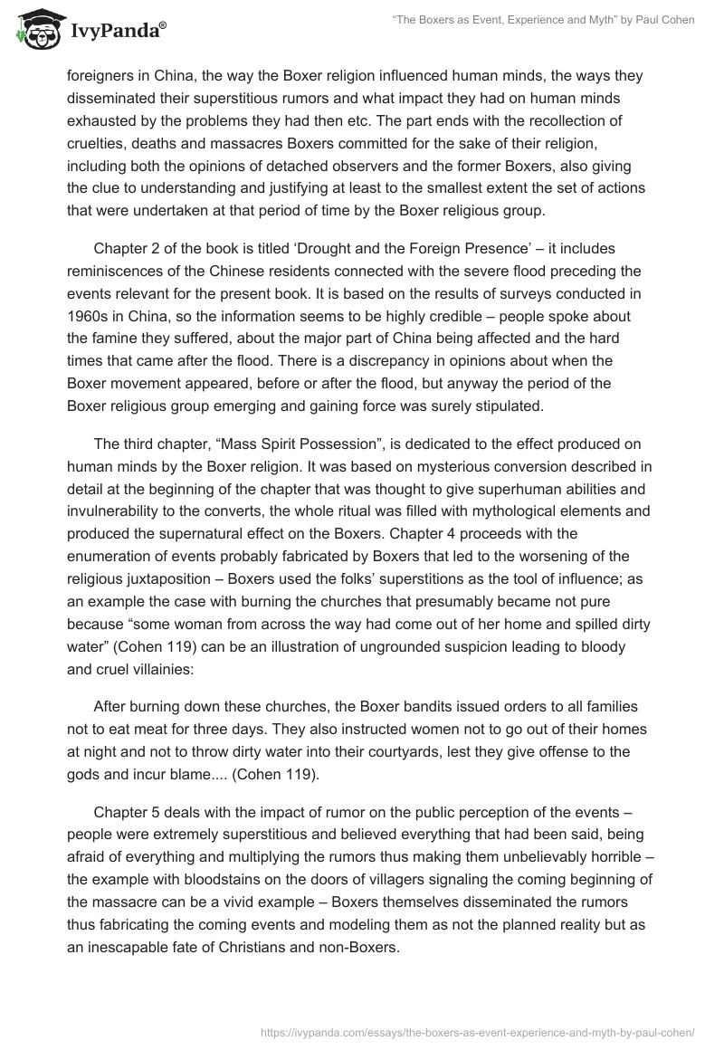 “The Boxers as Event, Experience and Myth” by Paul Cohen. Page 2