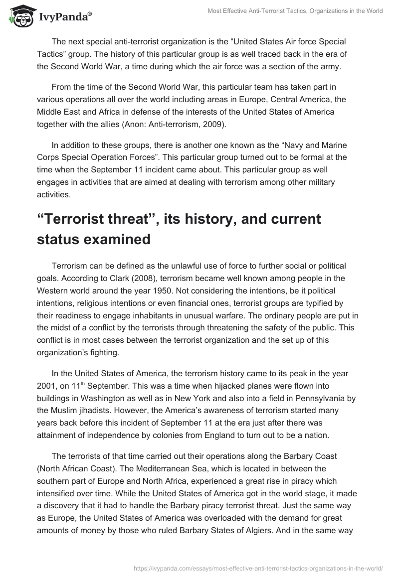 Most Effective Anti-Terrorist Tactics, Organizations in the World. Page 3