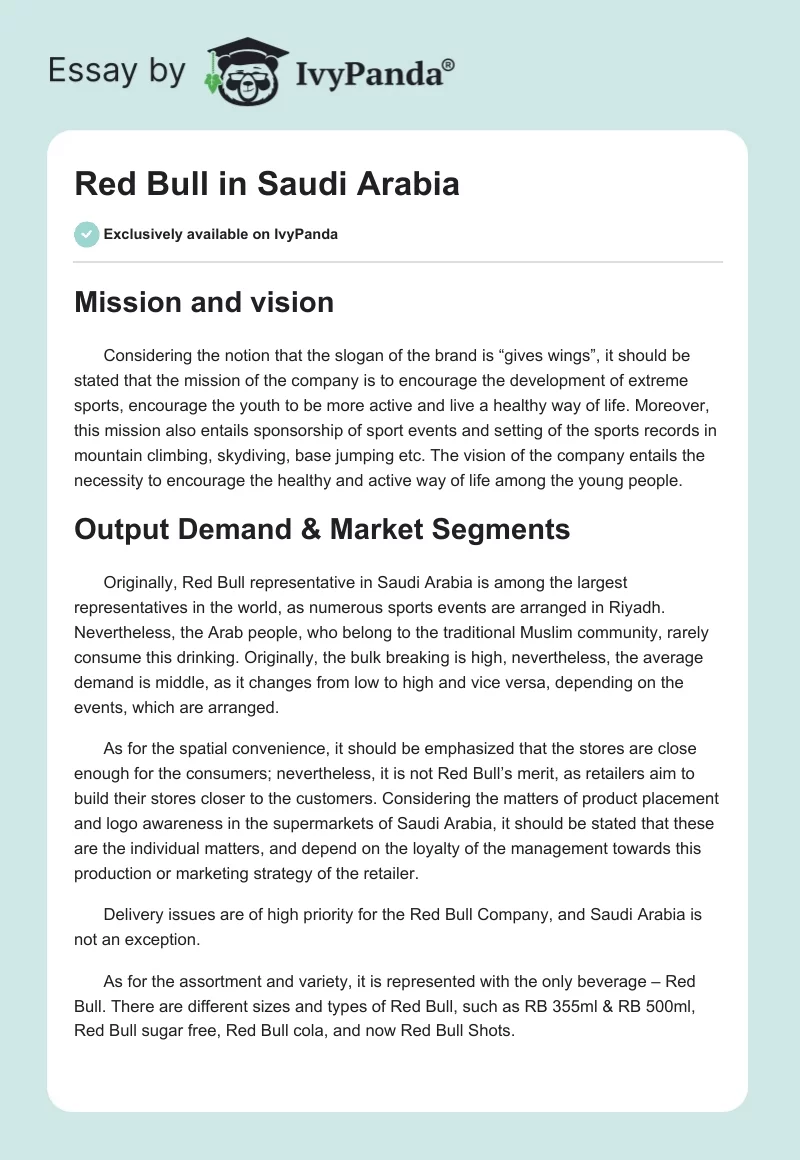 Red Bull in Saudi Arabia. Page 1