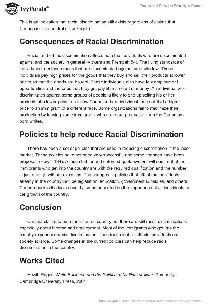 The Issue of Race and Ethnicity in Canada. Page 2