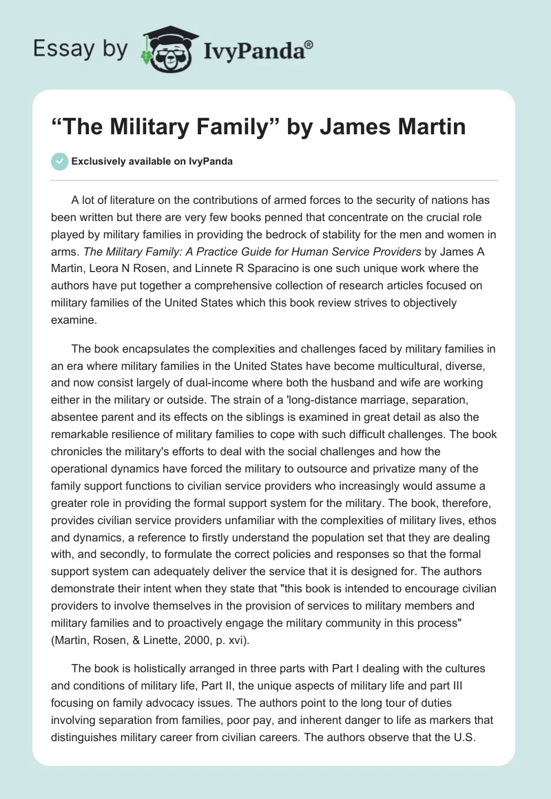 “The Military Family” by James Martin. Page 1
