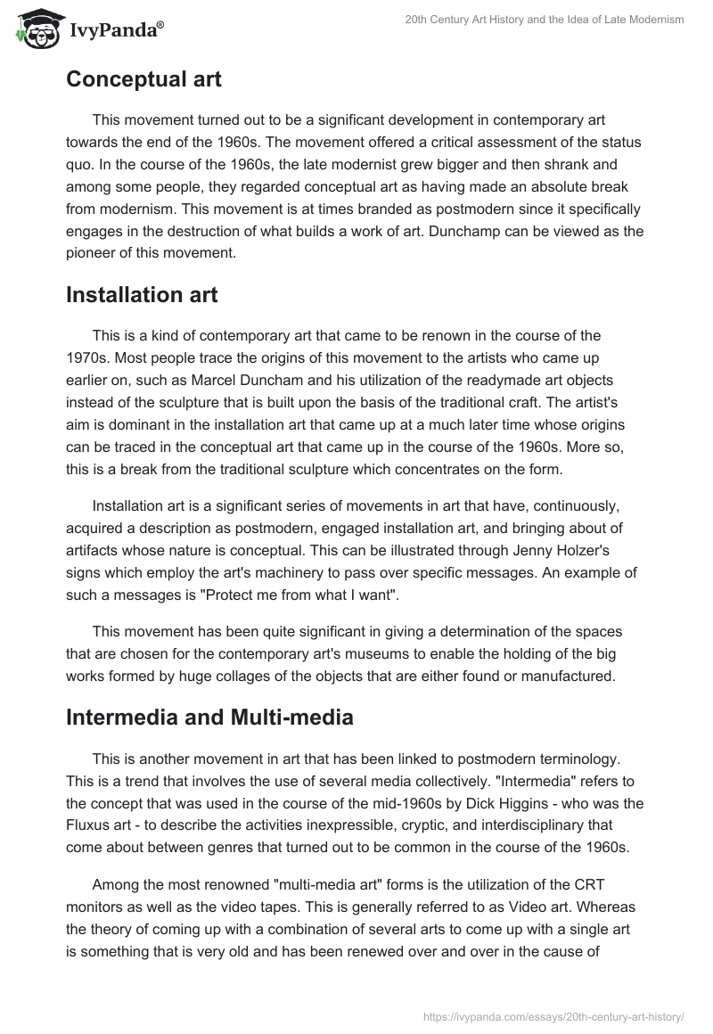 20th Century Art History and the Idea of Late Modernism. Page 3