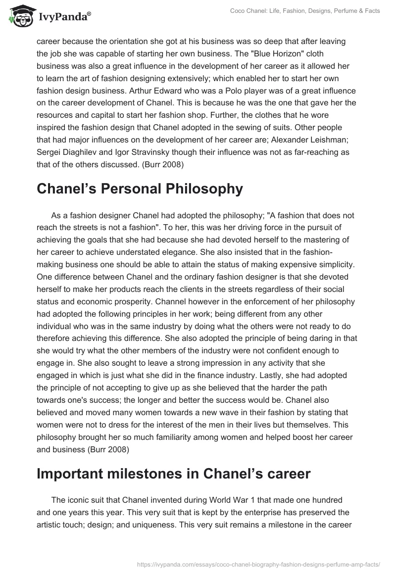 Coco Chanel: Life, Fashion, Designs, Perfume & Facts. Page 3