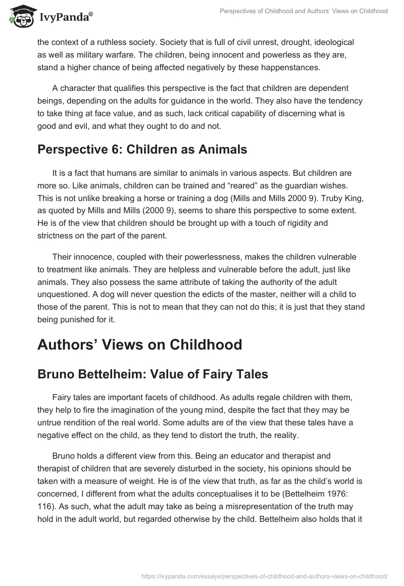 Perspectives of Childhood and Authors’ Views on Childhood. Page 4