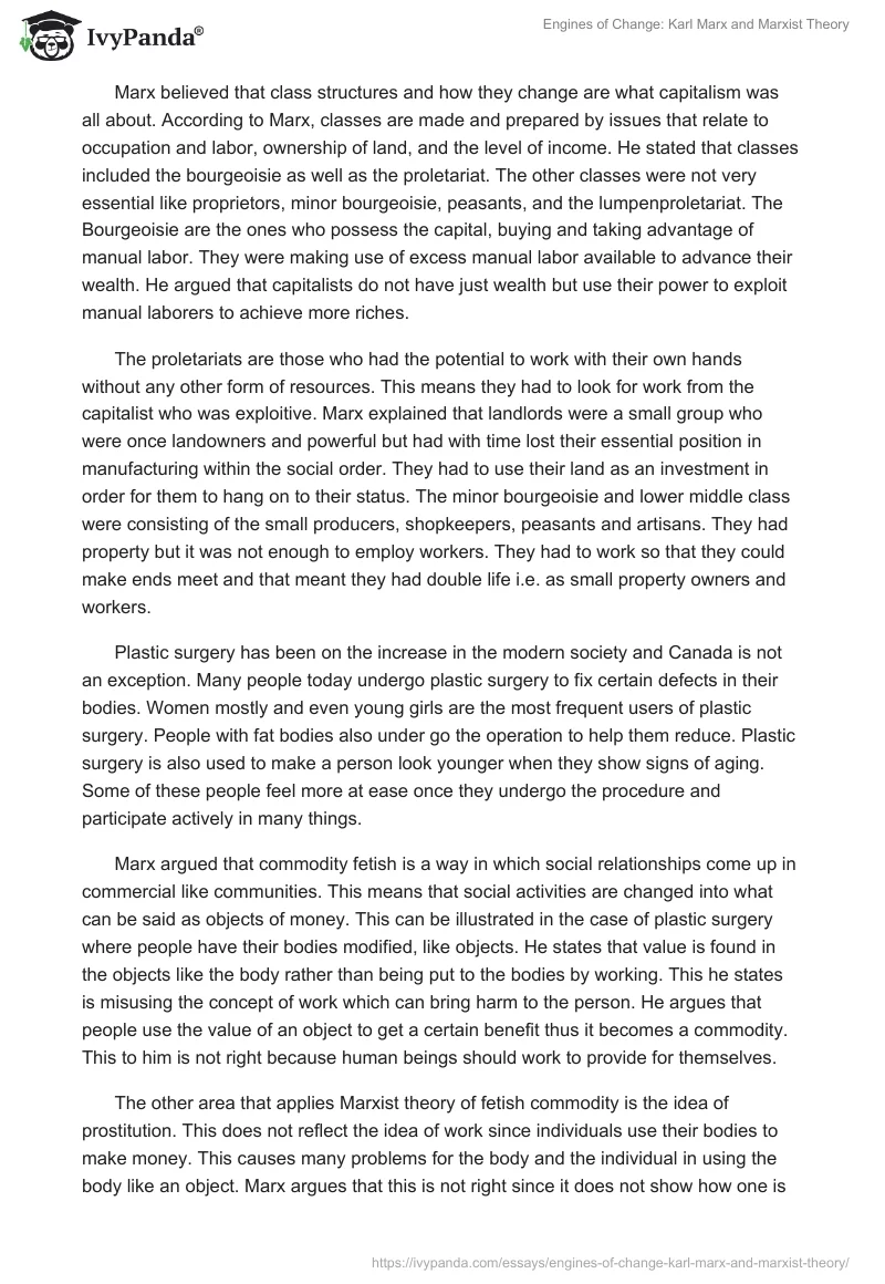 Engines of Change: Karl Marx and Marxist Theory. Page 2