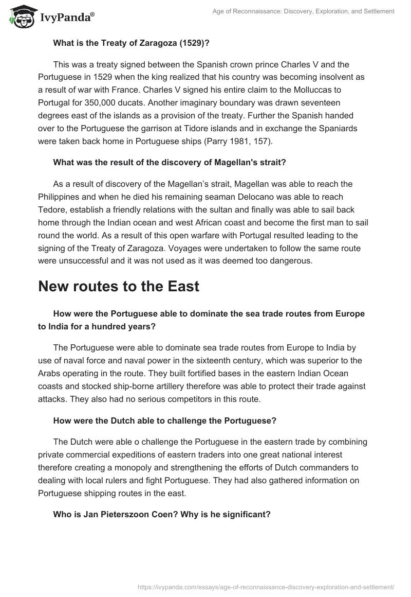 Age of Reconnaissance: Discovery, Exploration, and Settlement. Page 5