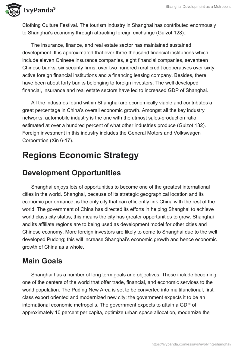Shanghai Development as a Metropolis. Page 5