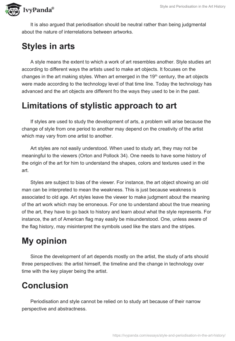 Style and Periodisation in the Art History. Page 2