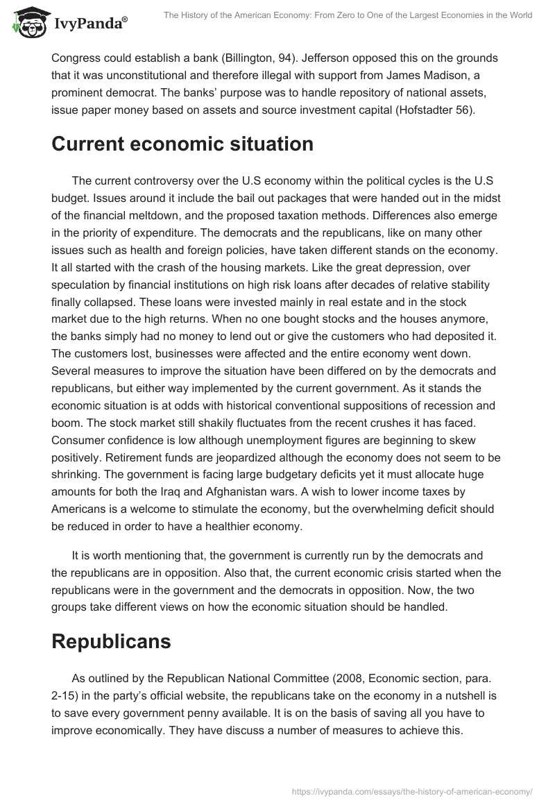 The History of the American Economy: From Zero to One of the Largest Economies in the World. Page 2