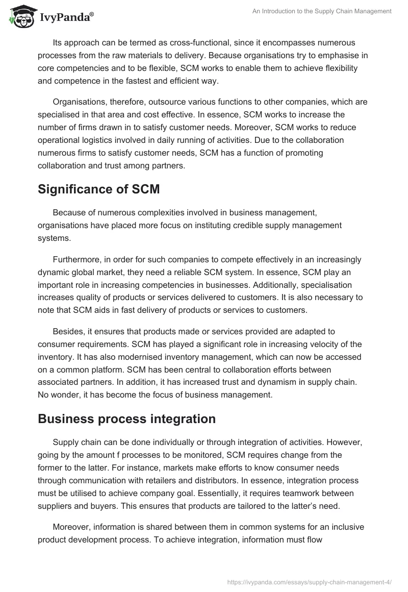 An Introduction to the Supply Chain Management. Page 5