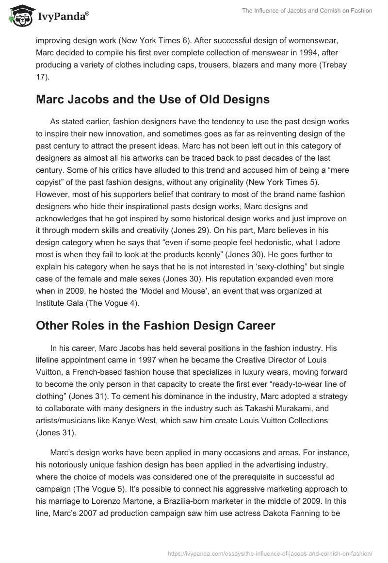 The Influence of Jacobs and Cornish on Fashion. Page 3