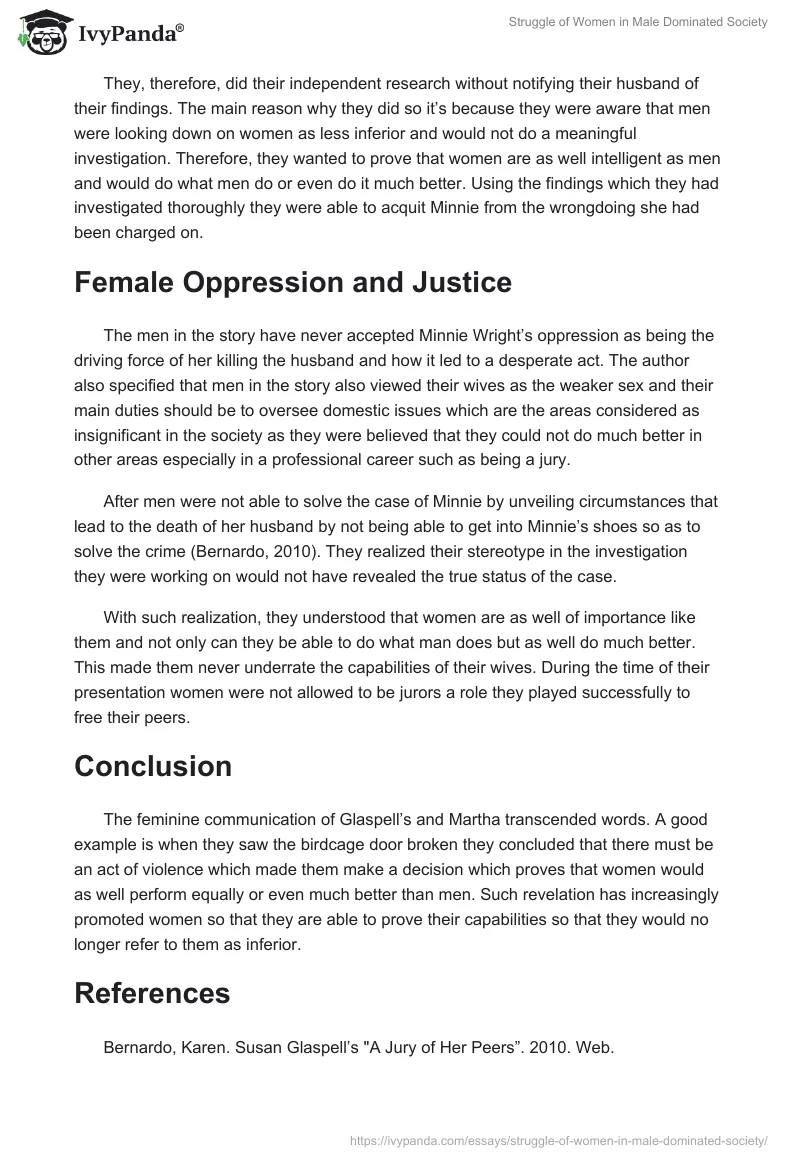Struggle of Women in Male Dominated Society. Page 2