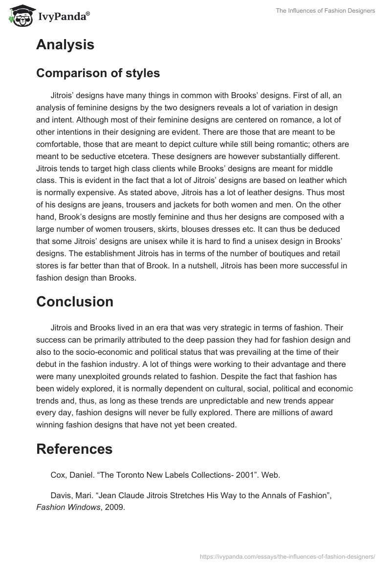 The Influences of Fashion Designers. Page 5