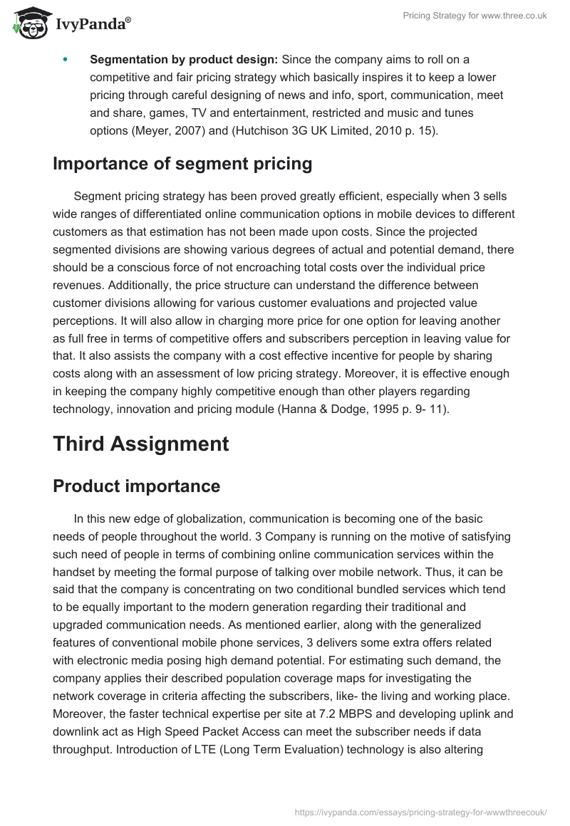 Pricing Strategy for www.three.co.uk. Page 5