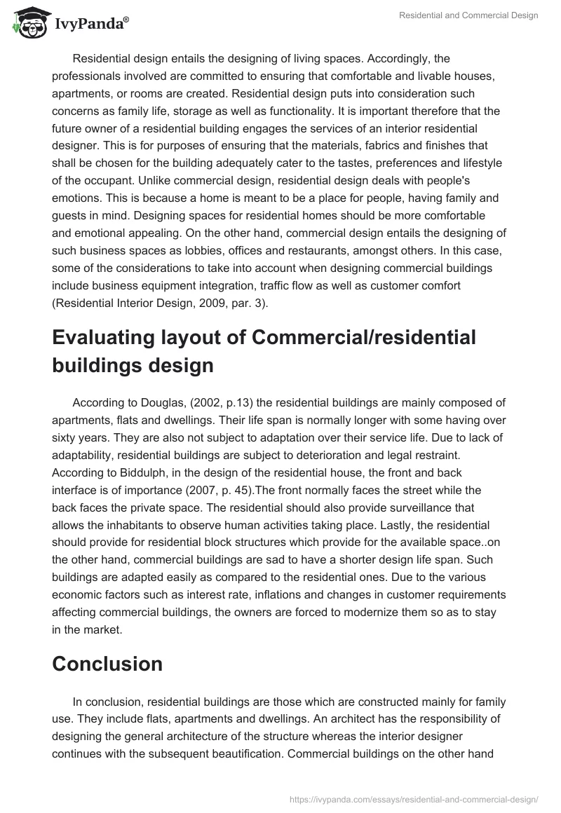Residential and Commercial Design. Page 2