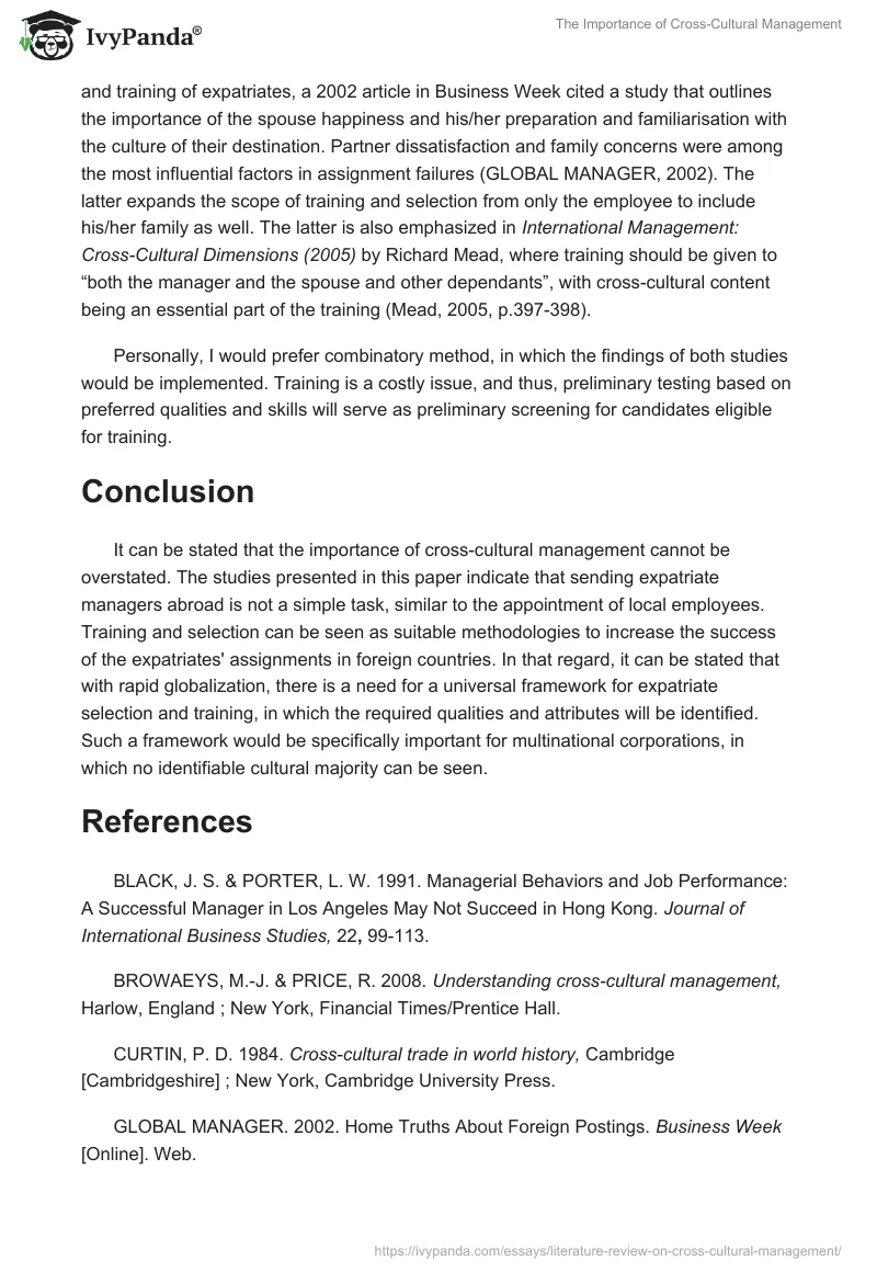 The Importance of Cross-Cultural Management. Page 4
