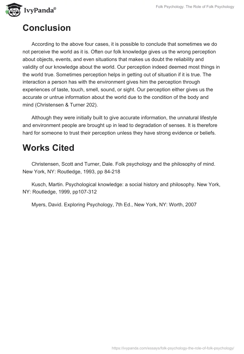 Folk Psychology. The Role of Folk Psychology. Page 3