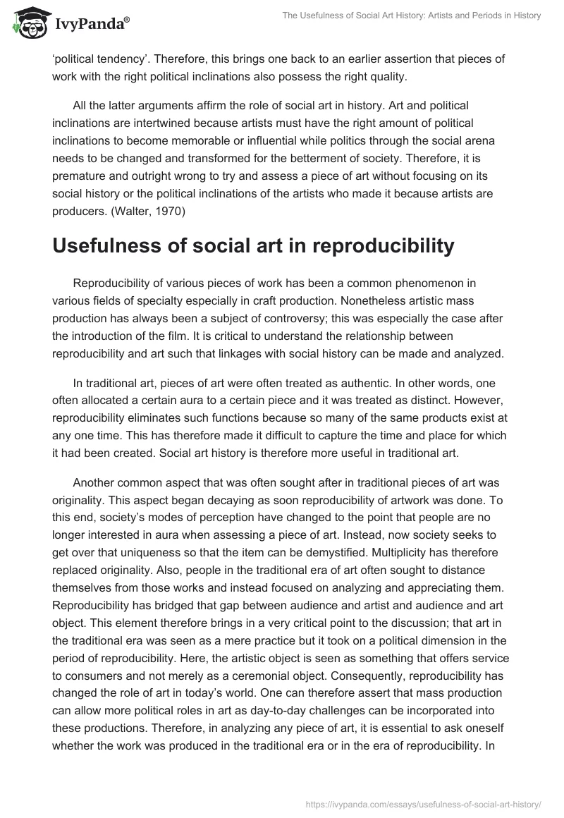 The Usefulness of Social Art History: Artists and Periods in History. Page 5
