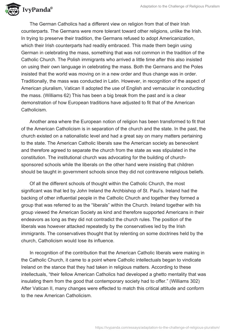 Adaptation to the Challenge of Religious Pluralism. Page 2