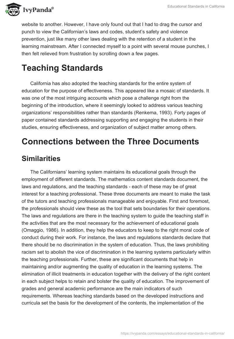 Educational Standards in California. Page 2