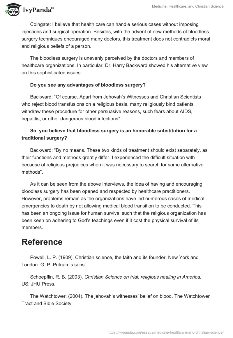 Medicine, Healthcare, and Christian Science. Page 3