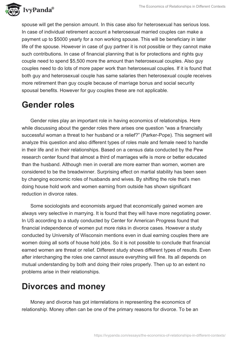 The Economics of Relationships in Different Contexts. Page 2