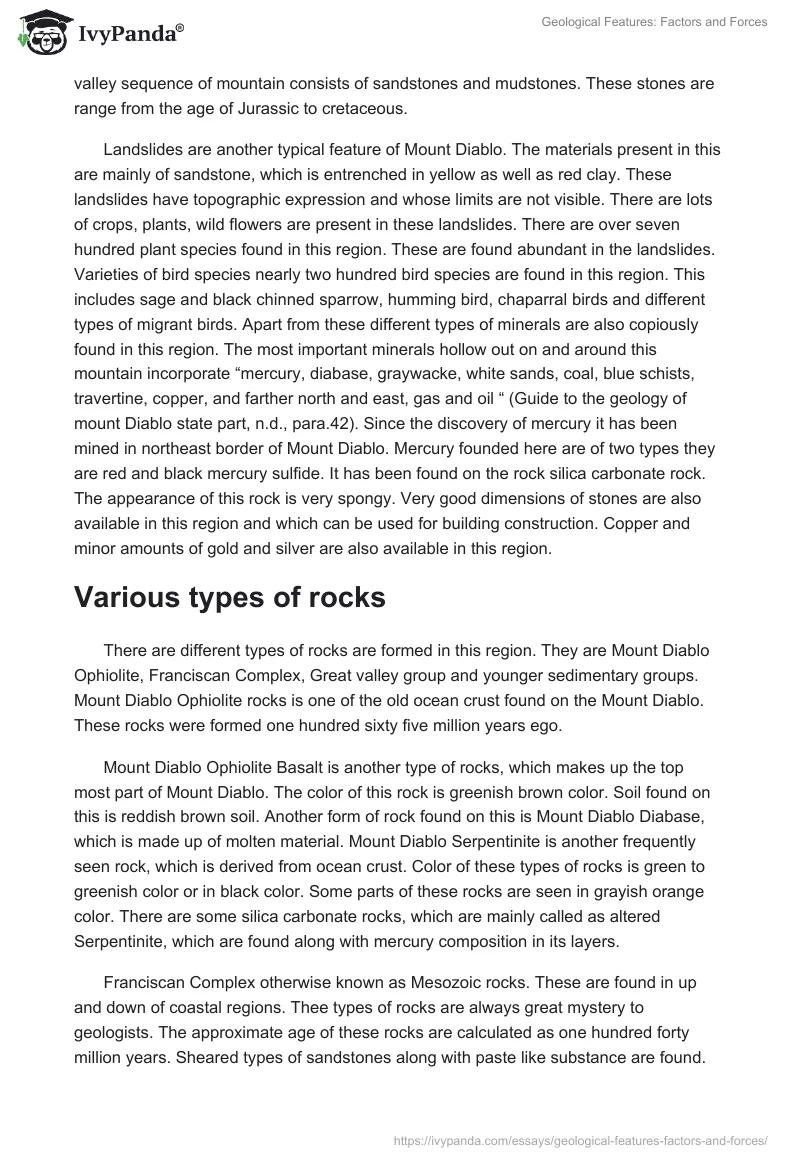 Geological Features: Factors and Forces. Page 3