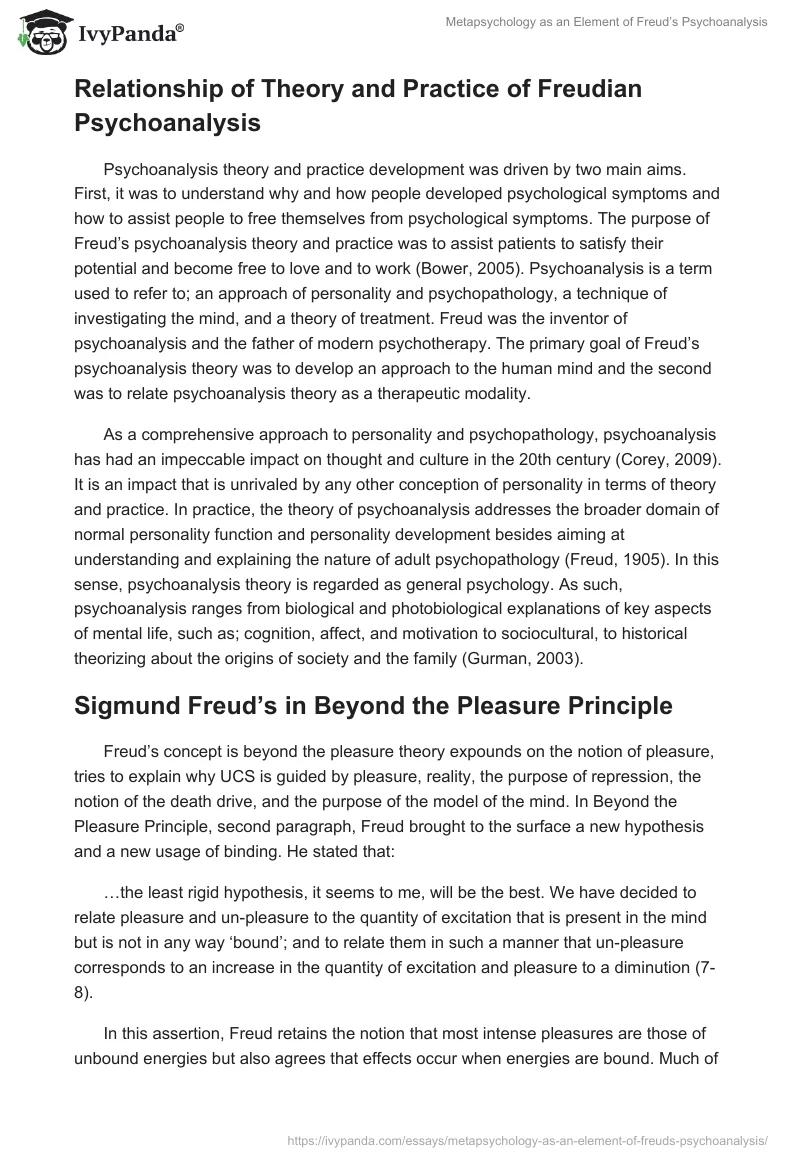 Metapsychology as an Element of Freud’s Psychoanalysis. Page 2