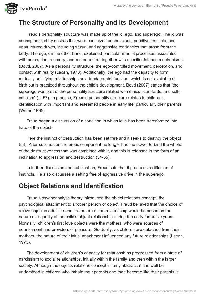 Metapsychology as an Element of Freud’s Psychoanalysis. Page 4