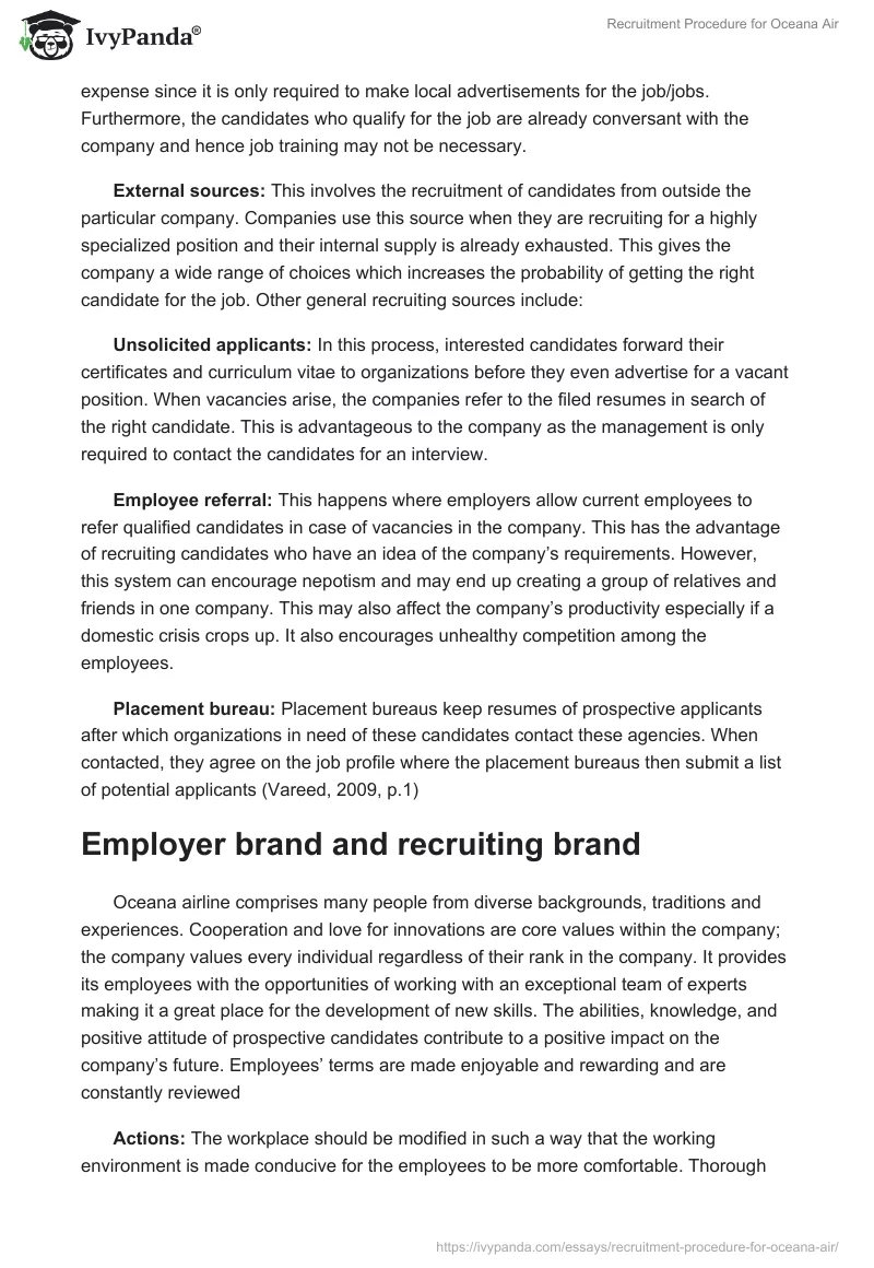 Recruitment Procedure for Oceana Air. Page 2