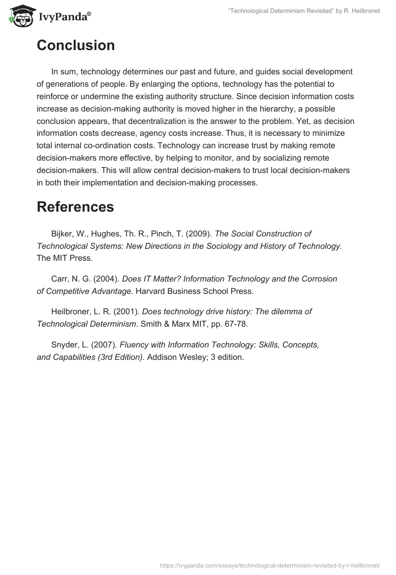 “Technological Determinism Revisited” by R. Heilbronet. Page 5