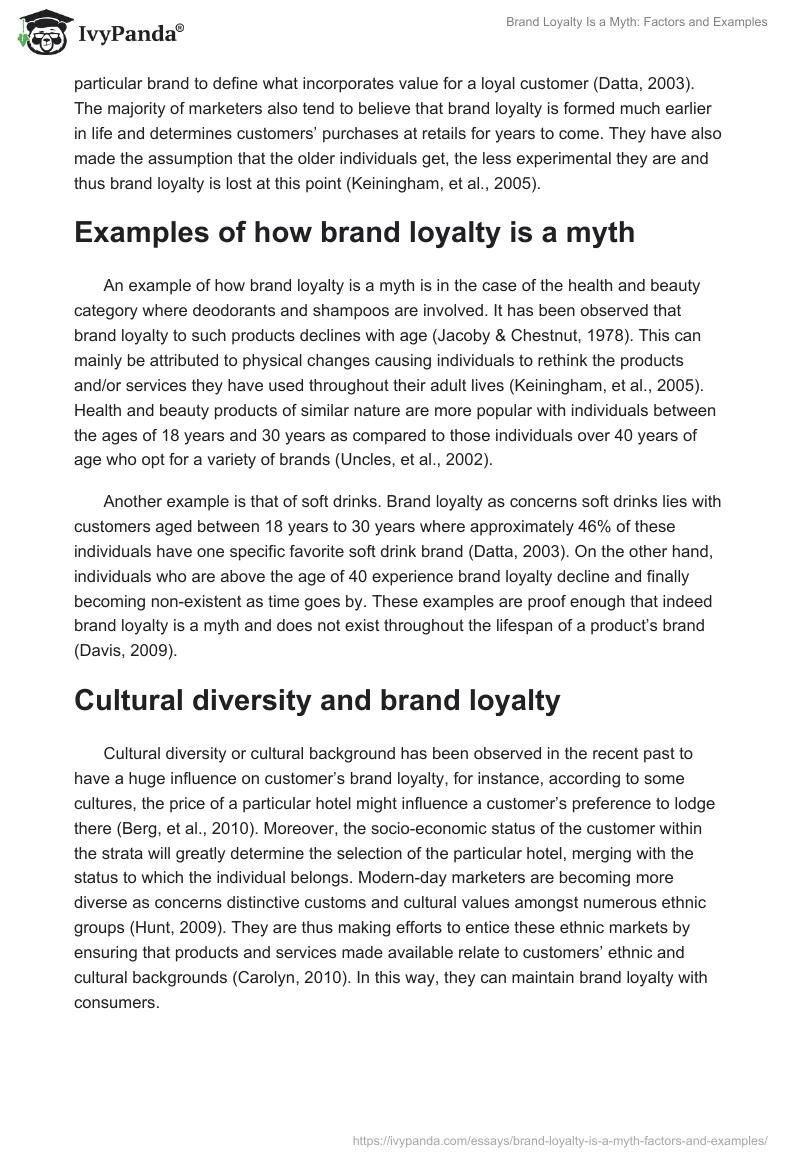 Brand Loyalty Is a Myth: Factors and Examples. Page 2