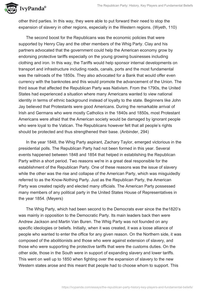 The Republican Party: History, Key Players and Fundamental Beliefs. Page 2
