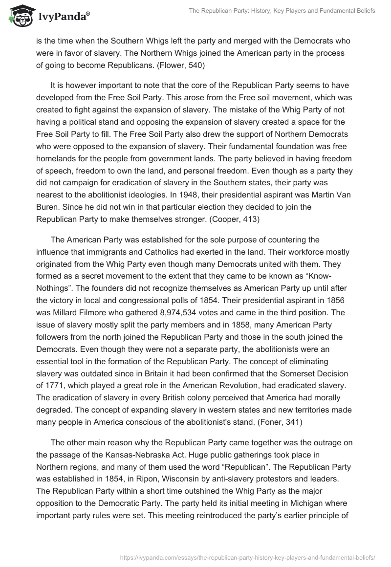The Republican Party: History, Key Players and Fundamental Beliefs. Page 3