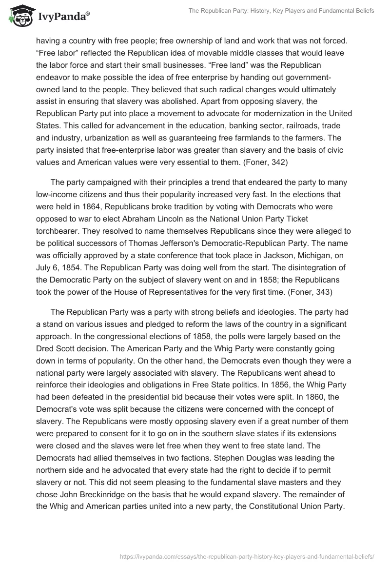 The Republican Party: History, Key Players and Fundamental Beliefs. Page 4