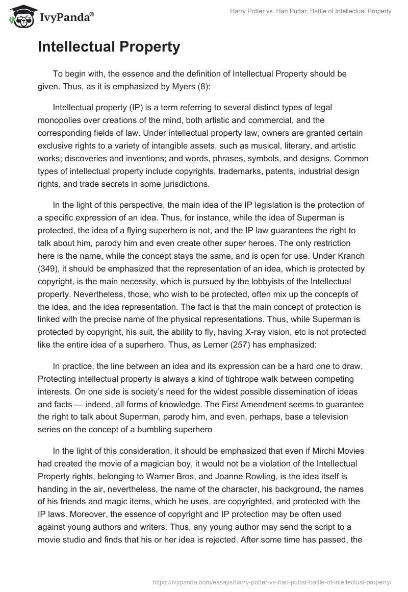 Harry Potter vs. Hari Puttar: Battle of Intellectual Property. Page 3