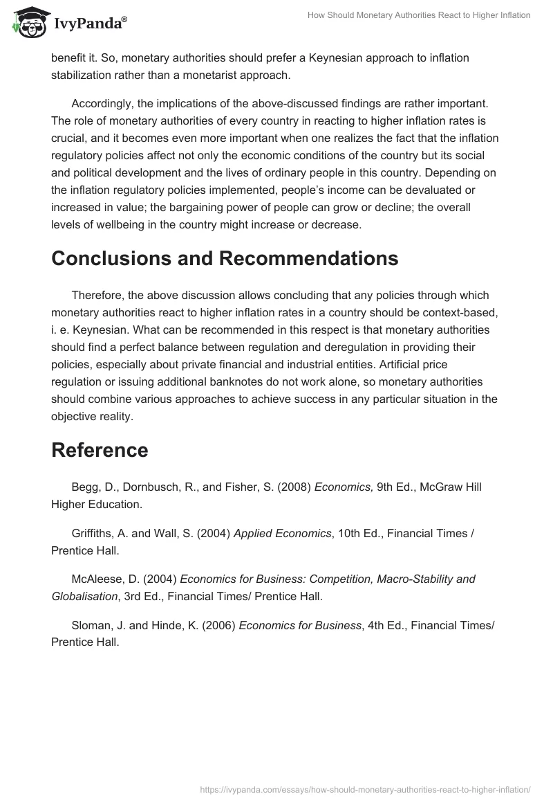 How Should Monetary Authorities React to Higher Inflation. Page 3